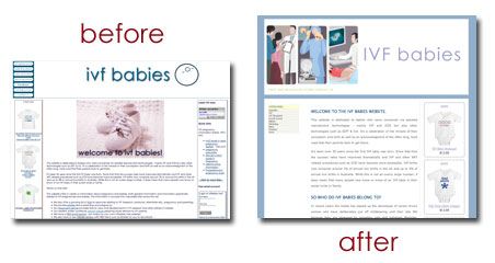 makeover of IVF babies site